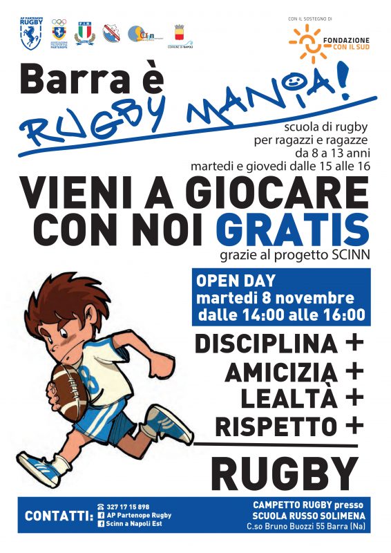 Corso gratuito di rugby a Napoli Est
